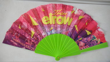 23cm promotion fabric folding fan with plastic ribs and printed fabric , perfect for promotion or decoration