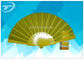 Advertising or promotion hand held fan with plastic ribs and  fabric ,  can print logo or design on fabric